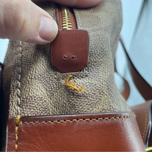 Coach Campus Backpack 23 Signature Canvas 32715 Beige / Brown PVC Leather Bag - Picture 15 of 16